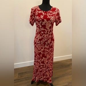 Jane Ashley Maxi Dress Short Sleeves Junior L